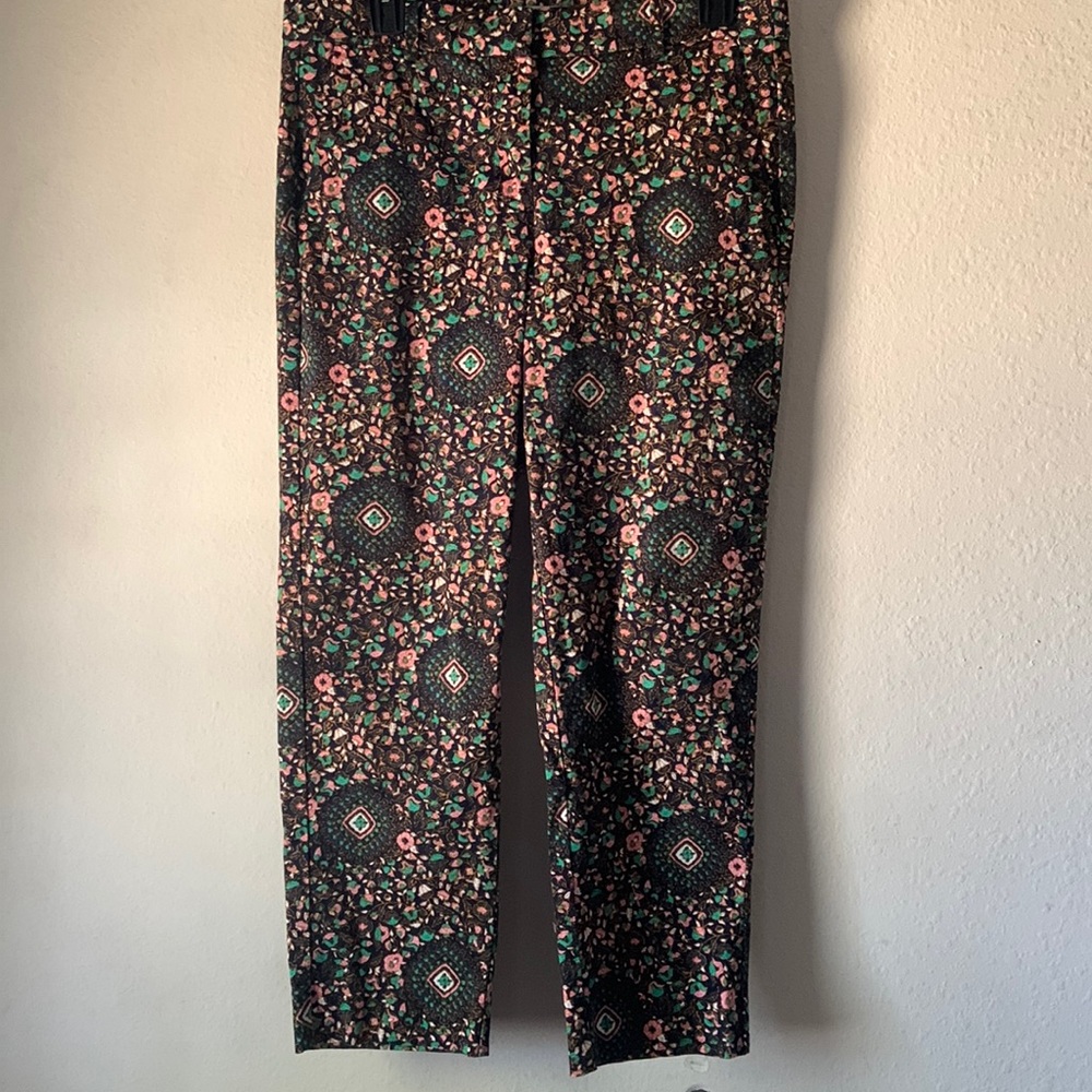 J Crew Factory Printed Skimmer Pants Floral Size 6